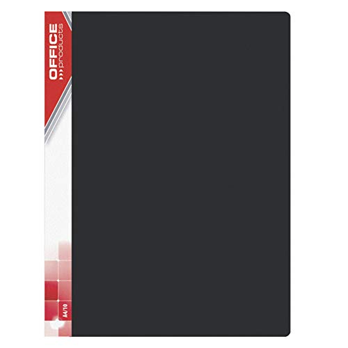 OFFICE PRODUCTS 21121011-05 Sichtmappe PP, A4, 520µ, 10 Prospekthüllen, schwarz von OFFICER PRODUCTS