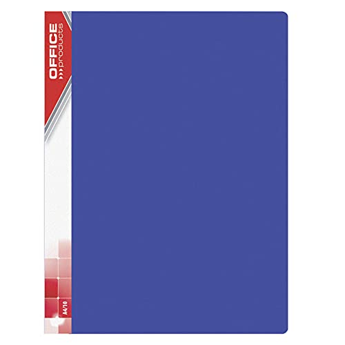 OFFICE PRODUCTS 21123011-01 Sichtmappe PP, A4, 620µ, 30 Prospekthüllen, blau von OFFICER PRODUCTS