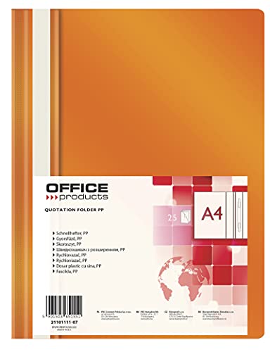 Schnellhefter PP A4 orange von OFFICER PRODUCTS