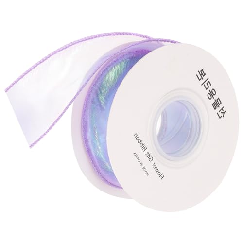 OFFIGAM 1 Rolle Fischschwanz-Mullband Geschenkband Papier Baumwollband Alles zum Geburtstagsband seidenband ribbon weihnachtadeko Bänder zum Basteln Wickelband Schleife Violet von OFFIGAM