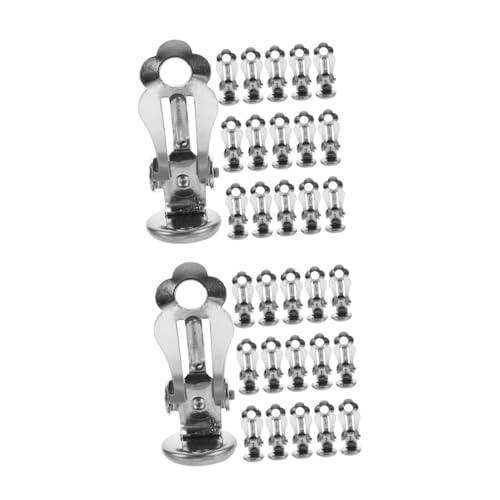 OFFIGAM 1 Satz Ohrclips Schmuck Selber Machen Ohrringe Clips Ohrring Clip Beutelverschlussklammern Set Zur Herstellung Von Ohrringen Zarte Ohrringe Zubehör Ohrclips Aus Edelstahl 50 Stück von OFFIGAM