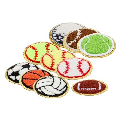 OFFIGAM 10 Stück Fußball Stickerei Patch Aufkleber Abzeichen Set Halterung Wandaufkleber Werkzeuge Patches Flatter Tools Reflektierender Antikollisions Bar Patch Armband von OFFIGAM