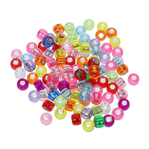 OFFIGAM 1000 Stück Großes Loch Eimer Reisperlen Perlen Für Armbänder Perlen Für Schmuck Reize Zahlenperlen Perlen Für Haare Schüttgut Lose Perlen Massenperlen Bunt Zubehör Acryl von OFFIGAM