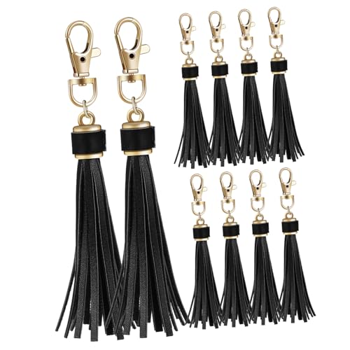 OFFIGAM 10Stücke PU Leder Quasten mit Hummer Schwenk Quasten Schlüsselanhänger für Handtaschen DIY Projekte Quasten Anhänger für OFFIGAM 10Stücke PU Leder Quasten mit Hummer Schwenk Quasten Schlüsselanhänger für Handtaschen DIY Projekte Quasten Anhänger für von OFFIGAM