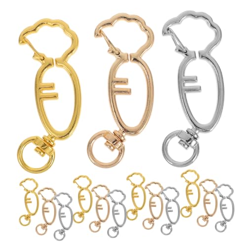 OFFIGAM 15 Stück Schlüsselanhänger-clips Und Ringe, Schlüsselanhänger, Ringe, Metall-schlüsselanhänger-verschlüsse, Schlüsselanhänger-haken, Drehbare Karabinerhaken Für von OFFIGAM