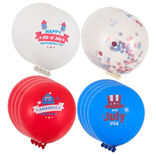 OFFIGAM 16st Ballon Zum Unabhängigkeitstag Heliumtanks Für Ballons Ballonbogenständer Dekorationen Luftballons Zum Unabhängigkeitstag Girlande Ballonbogen-kit Rote Luftballons Emulsion von OFFIGAM