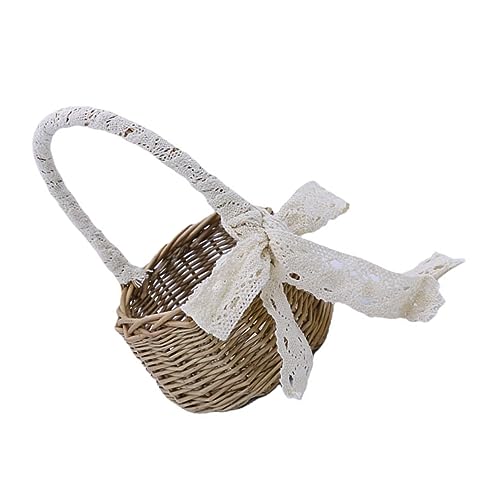 OFFIGAM 1Stück Rattan Blumenkorb für Hochzeitsblumenkinder Kreativer Geflochtener Romantische Dekoration Vielseitig Einsetzbarer Aufbewahrungskorb für Hochzeiten OFFIGAM 1Stück Rattan Blumenkorb für Hochzeitsblumenkinder Kreativer Geflochtener Romantische Dekoration Vielseitig Einsetzbarer Aufbewahrungskorb für Hochzeiten von OFFIGAM