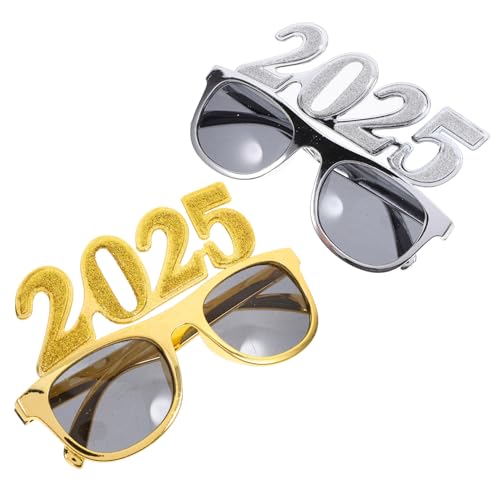 OFFIGAM 2 Stück Digitale Brille Schauspiel Gummibärchencluster Futuristisch Bausätze Vierte Szene Runde Für Damen Groovig Gummiartig Partybevorzugungen Für Stk von OFFIGAM