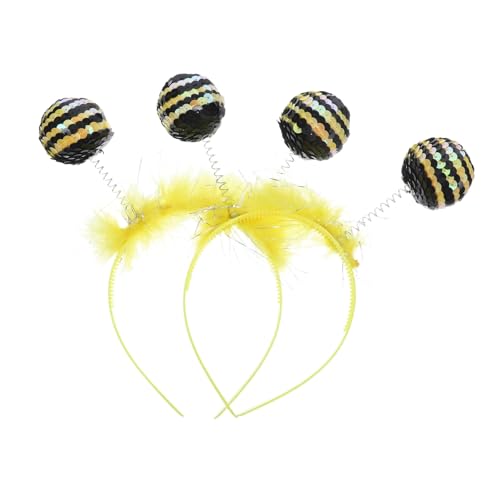 OFFIGAM 2 Stück Festliche Party Haarzubehör Antennen-Haarbänder Haarschmuck für Cosplay Haarschmuck für den Urlaub Feiertagsstirnbänder für Mädchen Partyzubehör Tuch Yellow OFFIGAM 2 Stück Festliche Party Haarzubehör Antennen-Haarbänder Haarschmuck für Cosplay Haarschmuck für den Urlaub Feiertagsstirnbänder für Mädchen Partyzubehör Tuch Yellow von OFFIGAM