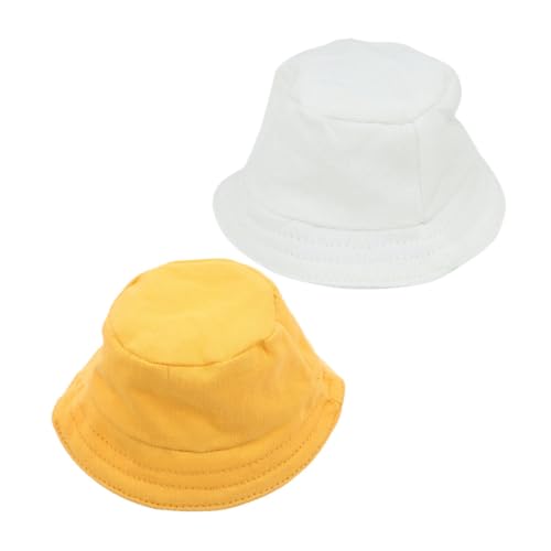 OFFIGAM 2 Stück Puppenkleidungszubehör Puppenaccessoire Puppenhut Puppenfest Ersatzhut für Puppen Puppenhochzeit austauschbare Puppenhüte dekorative Miniaturhüte kleine Hüte Polyester von OFFIGAM