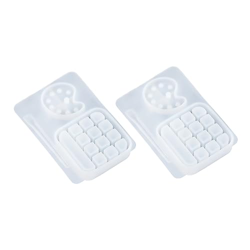 OFFIGAM 2pcs Farbschale Box Form Epoxidharz Gussform DIY Accessoires (weiß) von OFFIGAM