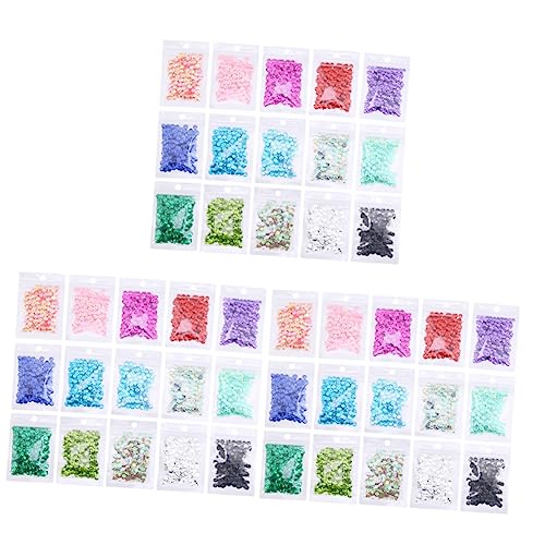 OFFIGAM 3 Sätze Perforierte Pailletten Kleine Behälter Mit Deckel Paillettenbandbesatz Festival Webstuhl Konfetti Sequin Party Sachen Bekleidungsmaterial Runde Pailletten 15 Packungen * 3 von OFFIGAM