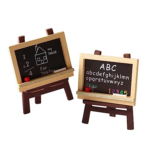 OFFIGAM 4 Stück Puppenhaus Staffelei Miniatur-puppenhauszubehör Staffelei Mini-zubehör Miniatur-staffelei Mini-tafeln Miniaturtafel Tafel Für Holz von OFFIGAM