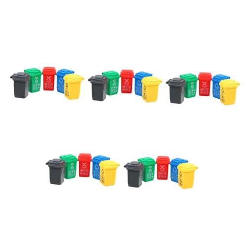 OFFIGAM 5 Sätze 5 Sets Müllsortierbehälter Miniaturdosen Für Puppen Schreibtisch Mülleimer Miniatur Mülleimer Miniatur Dinge Mini Küche Puppenhaus Mülleimer 5 5 Stück * 5 von OFFIGAM