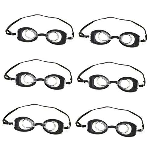 OFFIGAM 6 Stück Mini Schwimm Brille Brillen Für Puppen Puppenbrille Minibrille Für Puppen Puppenzubehör Miniatur-puppenhaus-Brille Mini-brillenpuppen Puppenstütze Black Plastik von OFFIGAM