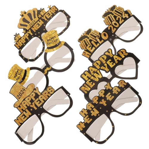 OFFIGAM 6 Stücke Papier Party Supplies Party Zubehör Neue Jahr Party Supplies Verrückte Sonnenbrille von OFFIGAM