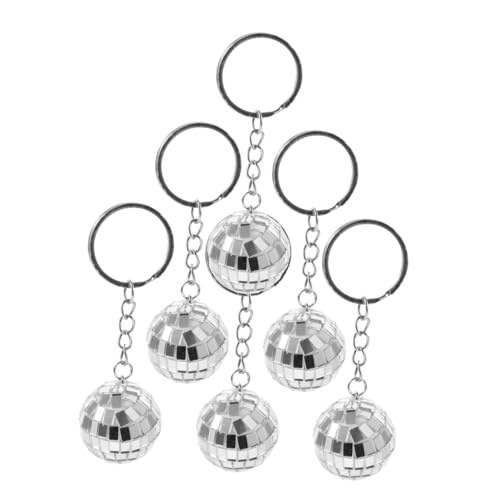 OFFIGAM 6Stücke Disco Spiegelkugel Schlüsselanhänger Silber Partyzubehör für Versammlungen Weihnachtsgeschenke Kompakt und Tragbar Vielseitig Einsetzbar OFFIGAM 6Stücke Disco Spiegelkugel Schlüsselanhänger Silber Partyzubehör für Versammlungen Weihnachtsgeschenke Kompakt und Tragbar Vielseitig Einsetzbar von OFFIGAM