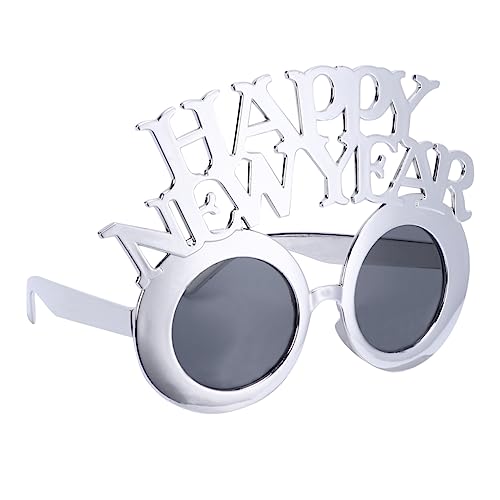 OFFIGAM HAPPYNEWYEAR Brillen new year neujahr happy new y silvesterparty die interessanten party decoration klobrillen Partyzubehör Kostümzubehör Neuartige Brillen Silvester Brille Silver von OFFIGAM