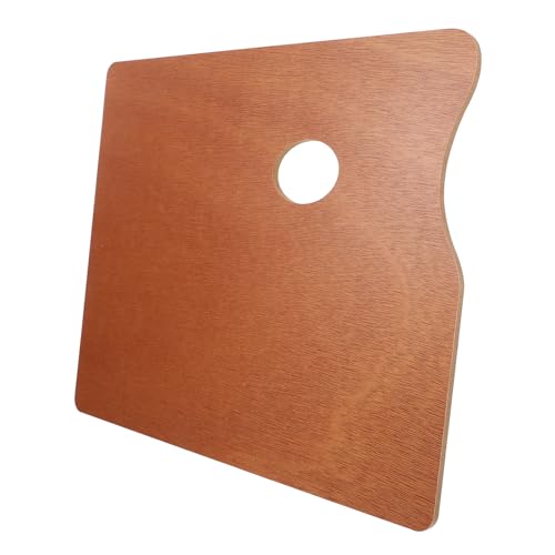 OFFIGAM Holzpalette Aquarellpalette Holz Glas Maltablett Farbwannen Ölgemälde Farbsparbehälter Farbsparer Malpalette Faltbare Aquarellpalette Beige von OFFIGAM