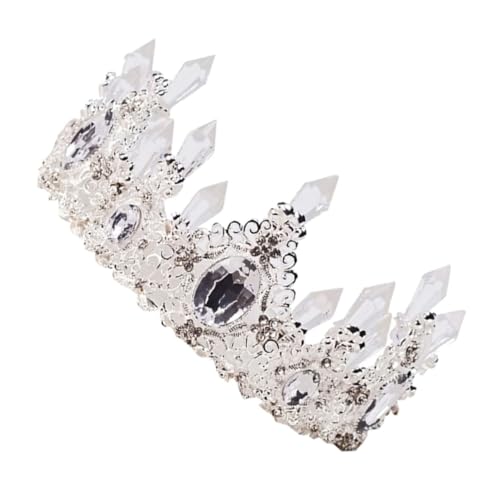 OFFIGAM Tiara Für Kuchen Hochzeitstorte Topper Kuchendeckel Tiaras Und Kronen Für Die Hochzeit Kuchen -topper Kuchen Verzieren Einhorn-kuchenaufsatz Geburtstagskrone Silver von OFFIGAM