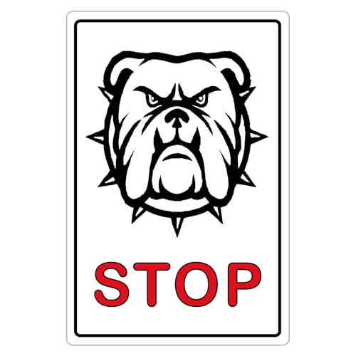 2 Stück Aufkleber Stop Hund Schild Hinweisschild Warnschild für Fenster und Türen | 13 x 9 cm von OFFORM DESIGN