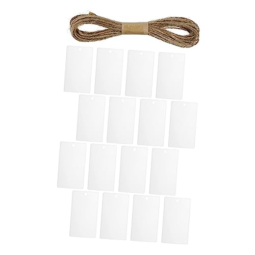 16st Korbetikett Jutekorb Korb-tags Organizer-hängeetiketten Cinch-white-label Etiketten Für Körbe Tafeletiketten Für Etiketten Für Lagerbehälter Weiß Acryl OFFSCH von OFFSCH