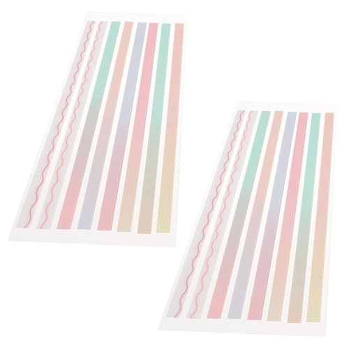 2 Sätze Haftnotiz bookmarks lesezeichen leuchtschriftzug markitawerzeug book marks Tabs lesen Highlighter-Tape Schülerregisterkarten Registerkarten für Buchanmerkungen das Haustier OFFSCH von OFFSCH