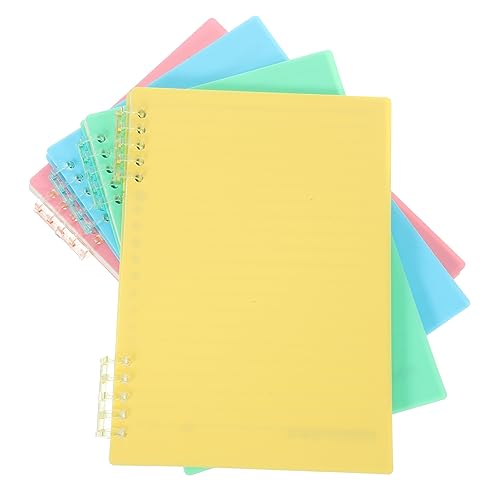 4 Stück Monatlicher Notizblock Notebook-büro Notebook-nachfüllungen Notizbuch Mit Ringbindern Liniertes Notizbuch Tragbares Notebook Tagebuch Notizbücher Doppeltes Offsetpapier OFFSCH von OFFSCH