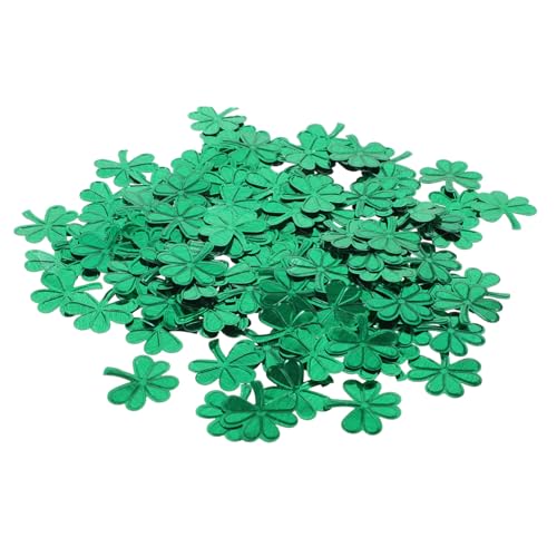 OFFSCH 1 Klee Pailletten Grünes Tutu Kleeblatt Grünes Kostüm Glücklich Aufkleber Dekoration Kleeblätter Patricks Party Konfetti Partyzubehör Ballonfüllung Konfetti Tischkonfetti Green Pvc von OFFSCH