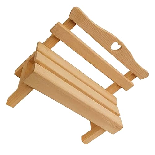 OFFSCH 1 Mini Stuhlfigur Deko Für Zuhause Dekorative Bank Raumdekoration Holzhandwerk Holzbank Holzfigur Dekorative Gartenbank Schlafzimmerfigur Mini Bank Dekoration von OFFSCH