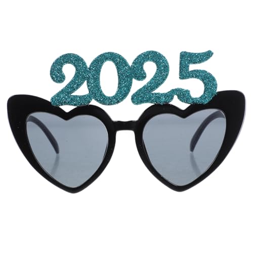 OFFSCH 1 Paar 2025 Brille Partybrille 2025 Partygeschenk Für Das Neue Jahr -requisiten Für Das Neue Jahr Silvester Brille Neujahrsbrille Herz Sonnenbrille Neujahrsstütze Abs von OFFSCH