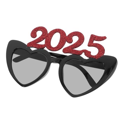 OFFSCH 1 Paar 2025 Brille glückwunsch grad brille grad party brille 2024 Brille Partydekoration partybrille Weihnachtsdekorationen Sonnenbrille Leistungsrequisiten Neujahrsvorräte Abs rot von OFFSCH