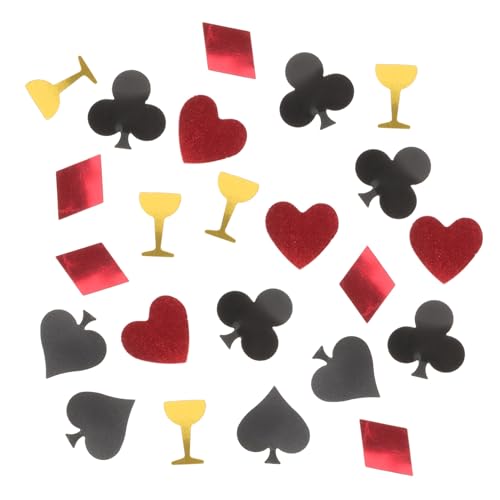 OFFSCH 1 Packung Poker-Konfetti Pokerparty Konfetti-Masse Konfetti streuen Tischdekoration im party sachen party supplies hochzeitsdeko dekoratives Konfetti Konfetti-Dekor Plastik von OFFSCH