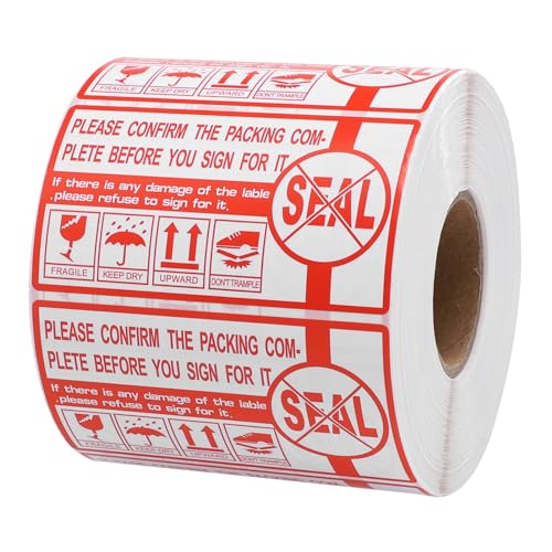 OFFSCH 1 Roll of Warning Packing Decal Griff Mit Pflege Versandetikettaufkleber von OFFSCH