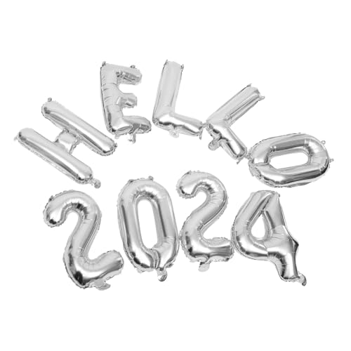 OFFSCH 1 Satz 2024 Partyballons Hallo 2024 Luftballons Neujahrsballons Party-layout-ballons 2024 Nummernballons Luftballon Zur Dekoration Klasse Von 2024 Dekorationen Aluminiumfolie von OFFSCH