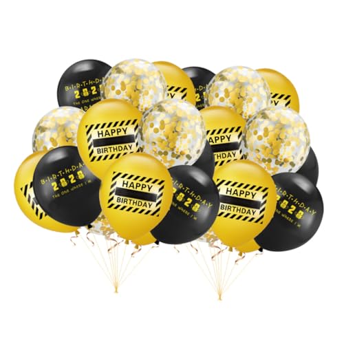 OFFSCH 1 Satz 30 Stück Geburtstagsballon ballons balloons ballonie geburtstags geburtstagsmitgebsl balongas Jubiläum Requisiten für Geburtstags-Fotoautomaten Partyzubehör Black von OFFSCH