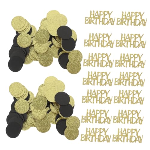 OFFSCH 1 Satz Geburtstag Konfetti Dekoratives Geburtstagskonfetti Geburtstag Dekoratives Konfetti Herzstück Der Geburtstagsfeier Konfetti Mit Runden Punkten Blatt Konfetti Golden Papier von OFFSCH