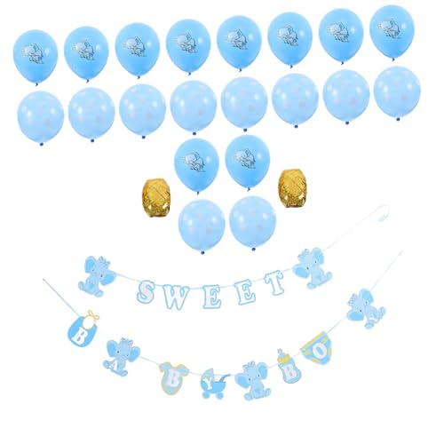 OFFSCH 1 Satz Luftballons zur Babyparty -Dekoration Folienballons Anzüge für Jungen Geschlecht enthüllen Hintergrund Babyparty-Banner wandverkleidung wand polsterung Latexballons von OFFSCH