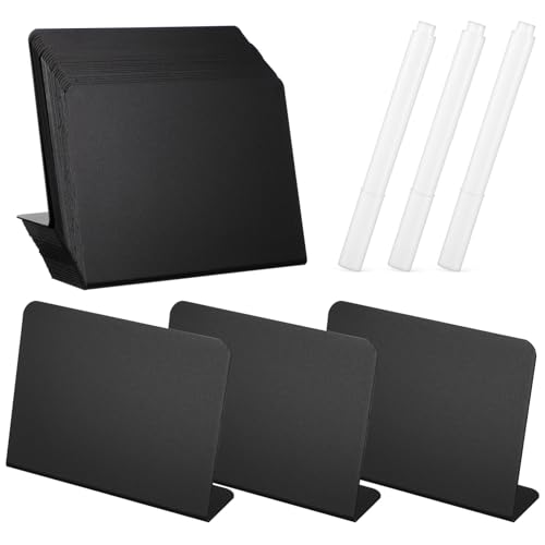 OFFSCH 1 Satz Mini-tafel-set Schilder Für Tafeltafeln Mini-tafeletiketten Tafelschild Bar-schild Zelttafel Zeichen Für Lebensmitteletiketten Mini Tafel Staffelei Minitafeln Plastik Black von OFFSCH