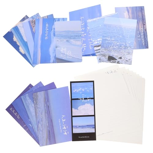 OFFSCH 1 Satz Notizbuch kaligraphiestift calligraphy geschnk ideen Schöne Schreibpapier geschenkpapier bögen kreatives briefpapier Einladungsumschlag edles briefpapier Partyzubehör Blue von OFFSCH