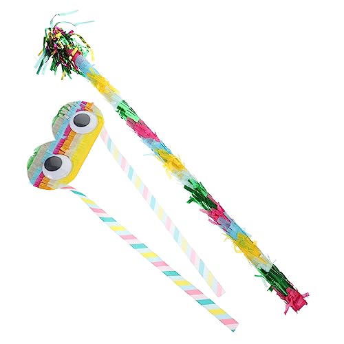 OFFSCH 1 Satz Piñata Lustiges Spielspielzeug Partygeschenke für Kinder Kinderspielzeug spielzeug für kinder Dekor Spielzeuge Pinata-Stick für Mädchen Pinata-Klopfspiel-Requisite Papier von OFFSCH