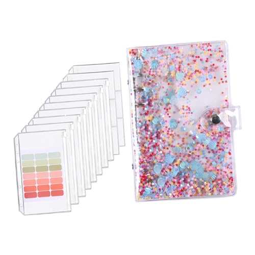 OFFSCH 1 Satz a6 kontobuch klares Sparschweinglas Bulk-Binder Notizbuch mit losen Blättern Budget Kasse kreditkartenhalter credit card holder dekoratives Sparbuch Haushalts-Geldbinder PVC von OFFSCH