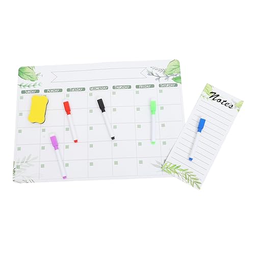 OFFSCH 1 Satz kühlschrankorginizer kühlschrank planer notizblock mit magnet Zeitplan schreiben Kalender Whiteboard-Planer Notizen zur Erinnerung Aufkleber-Erinnerung Haustier Light Green von OFFSCH