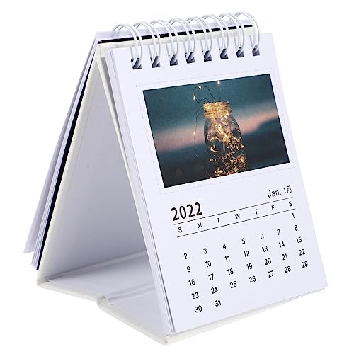 OFFSCH 1 Stück 2022 Tischkalender 2022 Notizblock-kalender Spulenkalender 2022 Farbkalender Desktop-kalender Zeitplan Planer Kalender Tischkalender Für 2022 Papier von OFFSCH