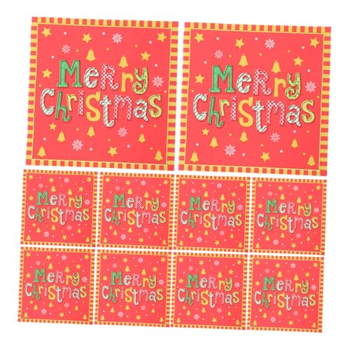 OFFSCH 1 Weihnachtsservietten Gästeservietten Weihnachtscocktailservietten Weihnachts-toilettenpapier Weihnachtspapierservietten Für Decoupage Urlaub Servietten Zellstoff von OFFSCH