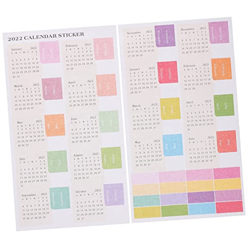 OFFSCH 10 Blätter DIY-Index-Aufkleber kalender sticker aufkleber kalender sticker für kalender Jahressticker Tag Urlaubsplaner Kalenderaufkleber selber machen Indexaufkleber Klebe papier von OFFSCH