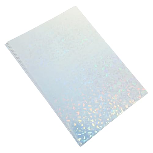 OFFSCH 10 Blatt Blatt PVC-Aufkleber bedrucken Druckerpapier glänzende bedruckbare Papiere Etikettenpapier, Druckpapiere Aufkleberpapier holographic sticker Klebepapier Kopierpapier von OFFSCH