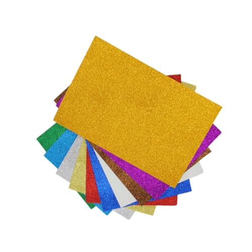 OFFSCH 10 Blatt Glitzerndes Papier Schulartikel Kunstaufkleber Boggbags Wohnmöbel Spielzeug Für Zuhause Akzente Dekoraufkleber Papierhandwerk Haushaltsdeko Heimdeko von OFFSCH