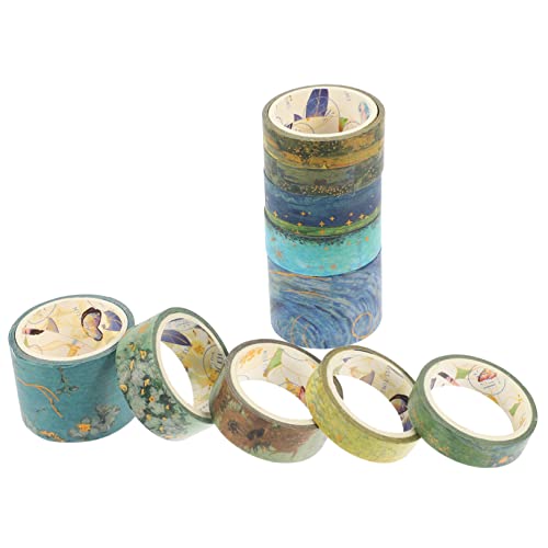 OFFSCH 10 Rollen Washi-tape Bastelband Japanisches Süßes Klebeband Planer Abdeckband Geschenkverpackungsband Blumenaufkleber Geschenksiegelaufkleber Diy Washi Tape Wickelband Papier von OFFSCH