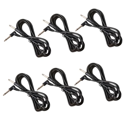 OFFSCH 10 Stück 3 Ellenbogen-Patchkabel Instrumentenkabel elektrisches Instrument Gitarrenverlängerungskabel Gitarrenkabel Basskabel Effektpedal-Patchkabel rechtwinkliges Patchkabel Black von OFFSCH